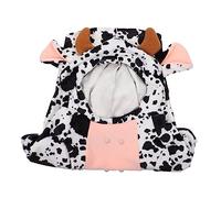 Toyvian Costume de Style de Vache pour Animaux toilettage vêtements de Chat d'hiver Costume pour Chiens vêtements de fête pour Animaux de Compagnie vêtement pour Chien Velours Blanche