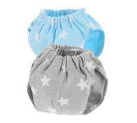 Toyvian Couches pour Petits Animaux Absorbantes et Lavables, Lot de 2, Taille L, pour Cochons d'Inde et Écureuils, Motifs Étoiles Bleu et Gris, pour Sorties et Déplacements