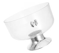 Toyvian Coupe à Trifle sur Pied en Acrylique Transparent Bol Décoratif 20 CM de Hauteur X 23 CM de Profondeur Corbeille à Fruits Polyvalente Cuisine Table et Présentation de Desserts