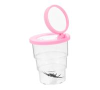 Toyvian Coupe D'observation des Insectes Observateur D'insectes Loupe D'observation D'insectes Bac à Insectes Visionneuse D'insectes Loupe à Insectes pour Les Enfants Plastique Rose