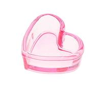 Toyvian Coupelle à Ongles en Verre Transparent Rose Clair de Cœur Récipient pour Liquide de Manucure Bol à Pinceaux Compact pour Nail Art et Ongles en Acrylique