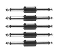 Toyvian Coupleurs Droits Argentés Compatibilité 6,35mm Lot de 5 Design Compact pour Pédale Effet Guitare Électrique pour Répétition Quotidienne et Concerts