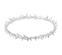 Toyvian Couronne de Bandeau à Épines en Métal Argenté, Accessoire de Coiffure Unisexe pour Fête et Cosplay Renaissance, Diadème Royal Ajustable pour Bal de Promo et Anniversaire, Style