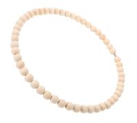 Toyvian Couronne de Perles en Bois Rustique 20 Cm Acier Inoxydable Décorative DIY Attrape-rêves Perles Naturelles Style Bohème pour Décoration Mariage Fête Intérieure