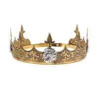 Toyvian Couronne De Roi Pour Hommes Couronne Royale Ancienne Couronne De Prince Médiéval Accessoires De Costume Pour Royalcore Chevalier Viking Costume De Fête Cosplay D'halloween Bandeau