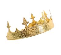 Toyvian Couronne Royale Homme Dorée Rétro Accessoire Cosplay King Couronne du Roi du Cosplay Légère et Confortable Coiffure Prince Vintage pour Fêtes et Événements