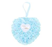 Toyvian Coussin Porte Alliance Mariage en Mousse et Plastique Forme Cœur Romantique Strass, Étui à Bague Élégant pour Cérémonie de Mariage