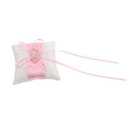 Toyvian Coussin Porte-alliances Mariage 9 X 9 Cm Tissu Satin Rose Double Cœur Accessoire Porteur D’alliances Cérémonie Présent Mariée Élégant et Pratique pour Cérémonie Nuptiale