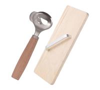 Toyvian Couteau à Nouilles Coupées en Acier Inoxydable et Bois, Set de 2 Pièces Isolation Thermique, Sécurité pour Couper la Pâte, Accessoires pour Machine à Nouilles Maison