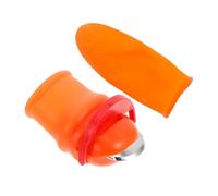 Toyvian Couteau de Pouce pour Jardinage avec Protège-Doigt en Silicone Outil Léger et Pratique pour Récolte de Fruits et Légumes Adapté pour Fraises Raisins Légumes et Branches