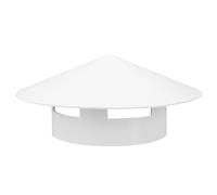 Toyvian Couvercle de Cheminée de Champignon en Plastique Blanc, Capuchon de Cheminée Multifonction, Facile à Installer, sans Odeur, Protection la Pluie Insectes