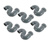Toyvian Couvercle de Siphon en S en Plastique 6pcs pour Évier Cuisine, Résistant au Vieillissement et Prévention des Odeurs, pour Entretien à Domicile