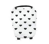 Toyvian Couverture De Poussette Multifonctionnelle Coton Pour Allaitement Écharpe De Pour Blanc Avec Cœurs Pour Magasins Restaurants Et Activités Extérieures