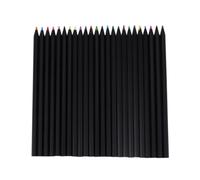 Toyvian Crayons de Couleur Ensemble avec Tube de Rangement | Boîte Noire Incluse, Prise en Main Facile, pour École, Enseignants, Garçon Fille et Dessins Papier