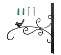 Toyvian Crochet Mural pour Plantes, Support de Panier à Suspendre en Fer Noir, pour Maison et Intérieur, Installation Facile, Surface Lisse sans Poils ni Arêtes Tranchantes