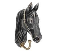 Toyvian Crochet Mural Rustique de Tête de Cheval Crochet de Sculpture Animale en Faux Bronze Porte-Manteau Robuste pour Manteaux Paquet et Serviettes Décoration Murale pour Entrée et