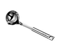 Toyvian Cuillère à Séparateur Huile Acier Inoxydable avec Manche Long pour Cuisine Domestique et Professionnelle Ustensile de Filtration de Soupe et Huile Louche à Fentes Anti-brûlure