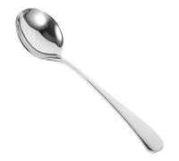 Toyvian Cuillère à Soupe en Acier Inoxydable Argenté, Résistante la Chaleur, Design Simple et Élégant, Cuisine Quotidienne