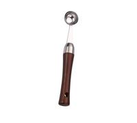 Toyvian Cuillère Boule Melon Inox avec Manche Bois Ustensile Créatif pour Fruits Variés Pastèque Melon Concombre Dragon Fruit Outil Pratique pour Cuisine et Desserts