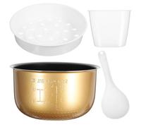 Toyvian Cuve Intérieure Antiadhésive en Alliage d'Aluminium 3L pour Cuiseur à Riz Doublure de Rechange Graduée Compatible Usage Domestique et Cuisson Précise du Riz