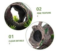 Toyvian Décoration Aquarium Résine Vase Grec Antique Cassé Cachette Protectrice pour Poissons Betta Crevette et Tortue Abri Naturel pour Aquarium Maison et Bureau