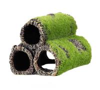 Toyvian Décoration Aquarium Tronc Creux Réaliste avec Espaces Multiples Ornement Grotte pour Poissons Accessoire Facile à Positionner pour Paysage Aquarium