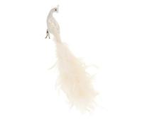 Toyvian Décoration de Noël Paon Blanc à Clip, Plume, Sapin