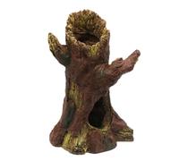 Toyvian Décoration et Aquarium en Résine Marron Tronc d'arbre Creux Cachette Interactive Structure Protectrice pour Reptiles et Poissons pour Terrariums Aquatiques
