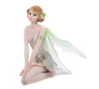 Toyvian Décoration Fée Résine Blanche Fleurée, Ornement Ange Creux, Statuette Taille Moyenne, pour Bureau et Voiture, Accès Pratique la Maison, Pièce Unique Décorative