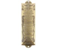Toyvian Décoration Juive Mezuzah Métal avec Bénédiction Anglais et Hébreu Ornement Religieux Traditionnel pour Porte Symbole Artistique et Délicat Objet de Prière pour Maison Sacralisée