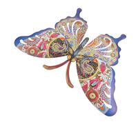 Toyvian Décoration Murale Métal Bleu Ornement Jardin Créatif et Décoration Clôture Extérieure Art Mural Résistant pour Salon et Terrasse