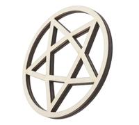 Toyvian Décoration Pentagramme Bois Sculpté pour Table Rituel Ornement Sacré Bois Naturel Accessoire de Décoration Murale et Table pour Cérémonies Pagan et Wicca