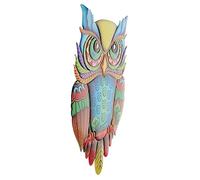 Toyvian Décoration Suspendue Hibou en Métal Coloré pour Jardin et Maison, Sculpture Murale en Fer Robuste, Pendentif Hibou Bleu, Ornement Mural Décoratif Polyvalent pour Salon et Chambre
