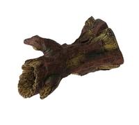 Toyvian Décoration Tronc d'arbre Creux Réaliste Marron Aquarium en Résine Grotte Protectrice et Cachette Interactive pour Poissons et Reptiles en Terrarium