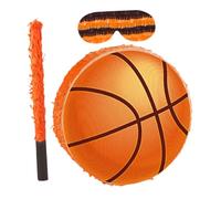 Toyvian Décorations Anniversaire Thème Du Basketball Piñata Forme De Ballon Avec Batte Et Confettis Jeu De Basketball Pour Fête Sportive