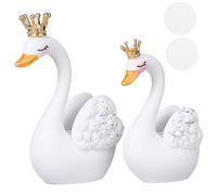 Toyvian Décorations Cygnes Résine avec Couronne Figurines de Table Élégantes pour Décoration Intérieure et Tableau de Bord Symboles Romantiques pour Mariage et Maison