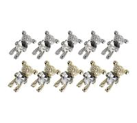 Toyvian Décorations Nail Art 40 Pièces Motifs Ours en Alliage Métal Doré, Accessoires Manucure Soi-même, Ornements Ongles Petits Cœurs, Fournitures Nail Art DIY pour Salon Manucure