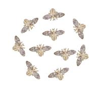 Toyvian Décorations pour Ongles Abeilles en Alliage 10 Pièces Style Rétro 3D Ornements Nail Art DIY pour Manucure Naturelle et Faux Ongles Accessoires Manucure Créatifs
