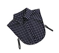 Toyvian Demi-Chemise à Faux Col Amovible à Pois Noir et Blanc Col Effilé Bleu Taille Unique Tissu Léger Respirant Compatible Pulls et Robes Accessoire Mode Femme Élégant