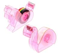 Toyvian Dévidoir de Ruban Adhésif Portable Mignon en Plastique Rose, Léger Bords Lisses, 2 Sets Pratiques pour Projets Artistiques et Bureau