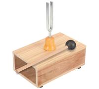Toyvian Diapasons en Acier et Bois pour Sonothérapie et Yoga, Instrument Musical avec Marteau pour Expérience Acoustique Physique et Relaxation
