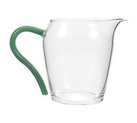 Toyvian Distributeur de Thé en Verre Épais Couvercle, Pichet à Vin Ménager pour Stockage de Jus et Boissons Froides