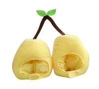 Toyvian Double Head Plush Pear Party Cap Lightweight Comfortable Cosplay Headgear For And Adults Novelty Fruit Hat For Birthday Halloween Christmas Carnival Dress Up