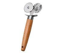 Toyvian Double Roulette Coupe-pizza Inox avec Manche Ergonomique Antirouille Outil de Découpe Pâtisserie et Raviolis pour Cuisine Maison