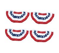 Toyvian Drapeau Américain Plissé 4Pcs Décoration Patriotique Intérieure et Extérieure Drapeaux à Fanions de Fête Nationale Charmant et