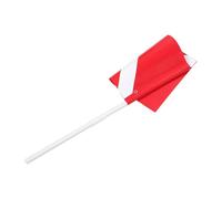 Toyvian Drapeau de Plongée en Apnée Rouge et Blanc pour Bateau avec Mât Rigide de 60 Cm, Tissu Stable et Marqueur Visible pour Sécurité en Natation et Snorkeling