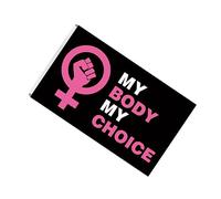 Toyvian Drapeau Féministe Drapeau Du Droit à L'avortement Soutenir Le Féminisme Mon Choix Polyester Noir