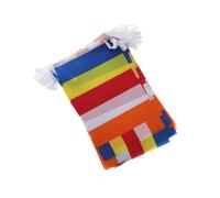 Toyvian Drapeaux de Prière Bouddhistes Cinq Couleurs Bannière Suspendue Polyester pour Décoration Intérieure et Extérieure de Temple et Jardin Spirituel