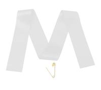 Toyvian Écharpe de Cérémonie DIY Blanche pour Bal de Fin D'année, Anniversaire, Mariage et Enterrement de Vie de Jeune Fille, Accessoire de Fête Polyvalent