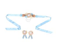 Toyvian Écharpe En Toile De Jute Pour Future Maman Accessoire De Baby Shower De Naissance De Grossesse Ensemble Dépingles Pour Future Maman Et Futur Papa